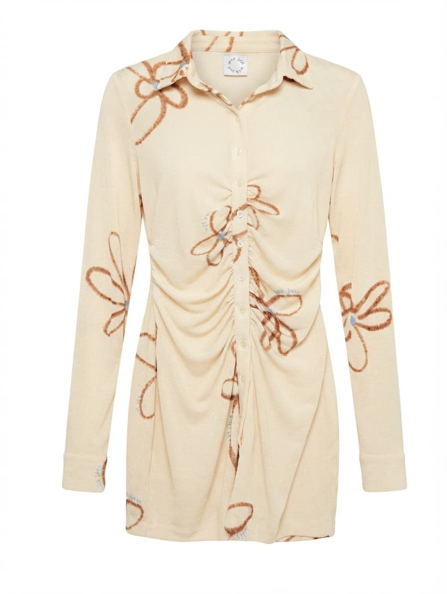 One Little Day Knit Dress Cream Floral Detail One Size — photo 1 of 5