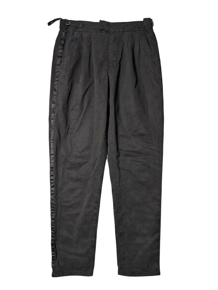 One Teaspoon Pleated Trousers Black With Satin Side Stripe Size 25 — photo 1 of 7