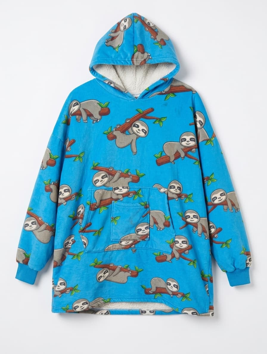 Oodie Kids Wearable Blanket Hoodie Sloth Print One Size — photo 1 of 5