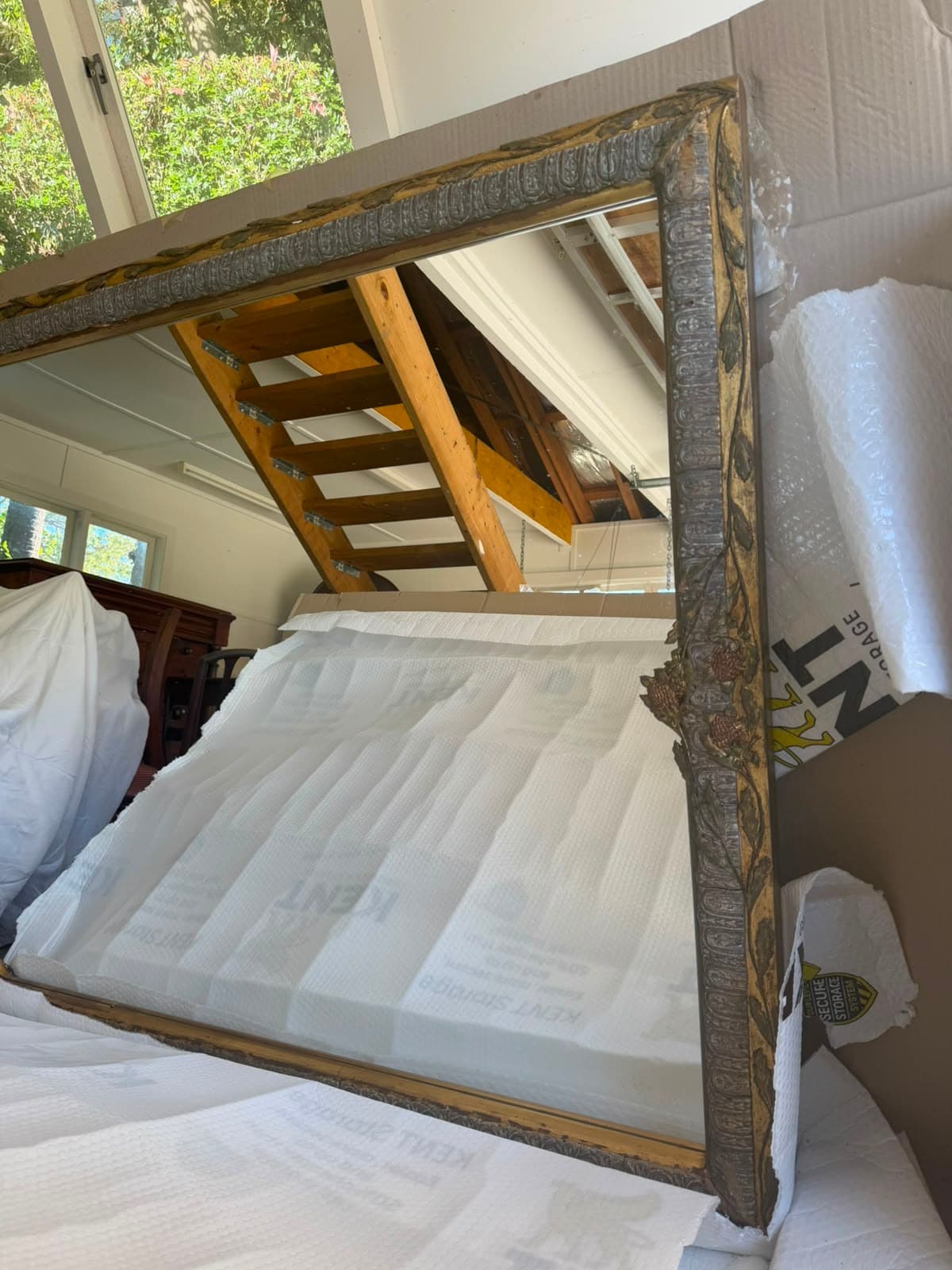 Ornate Gold Gilt Rectangular Wall Mirror Large Decorative Frame — photo 2 of 5