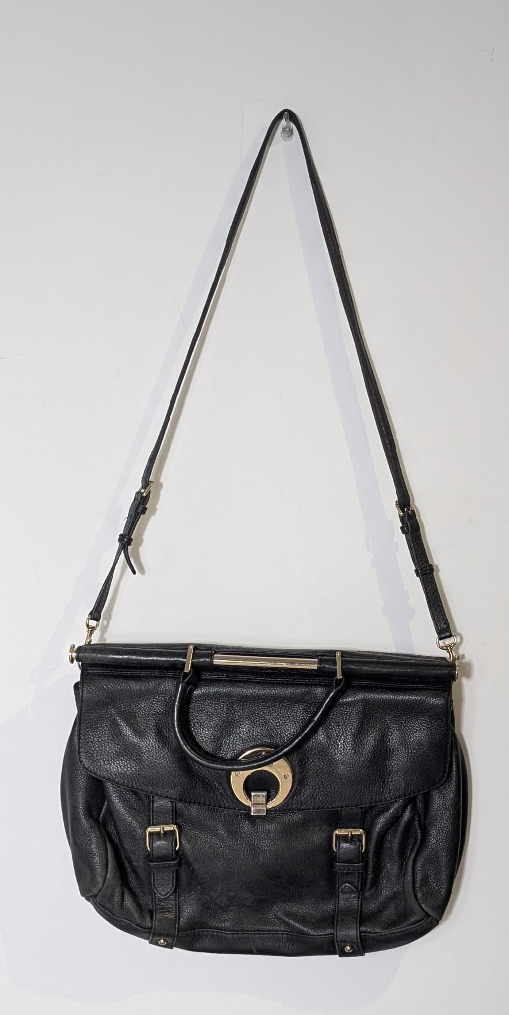 Oroton Leather Handbag Black Classic Crossbody — photo 2 of 8