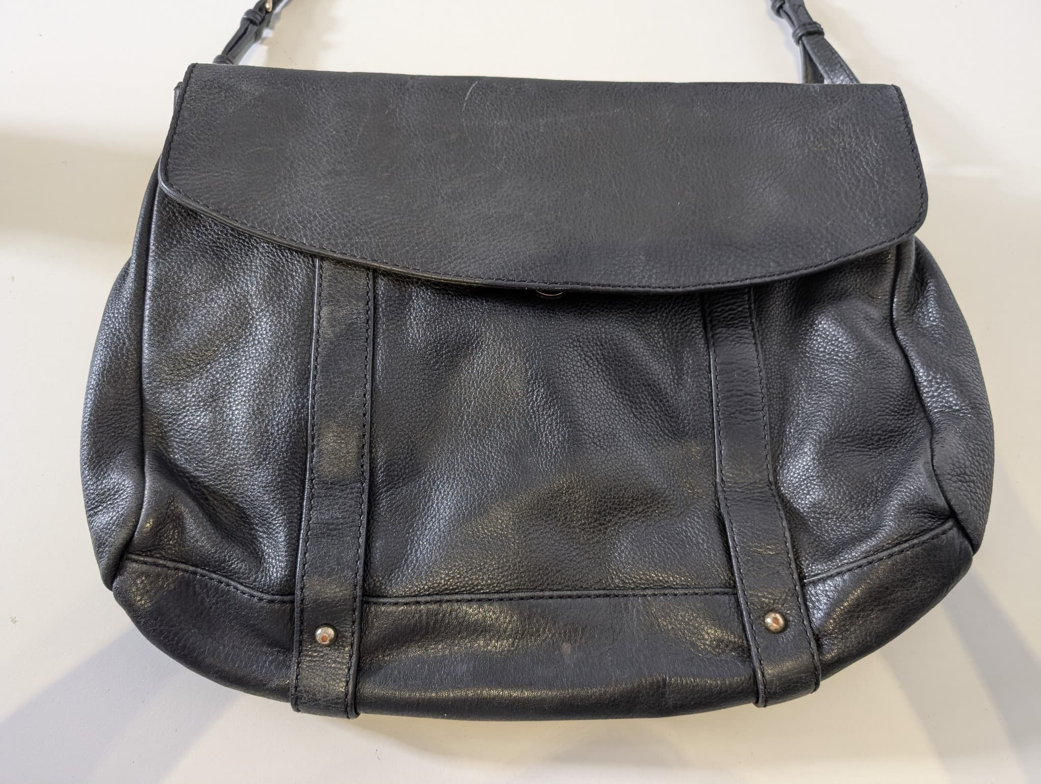 Oroton Leather Handbag Black Classic Crossbody — photo 8 of 8