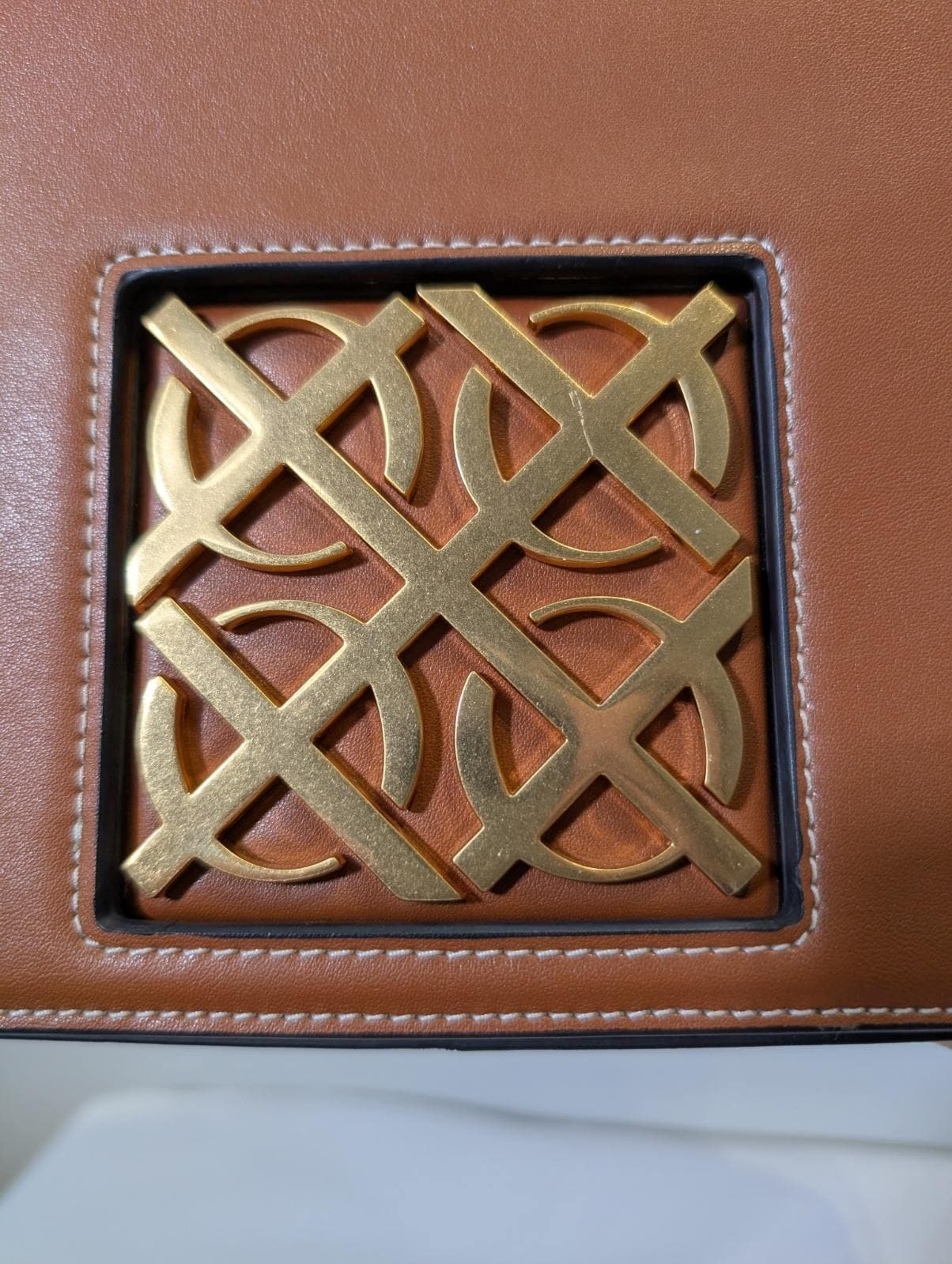 Oroton Leather Shoulder Bag - Tan with Gold Tone Hardware — photo 9 of 9
