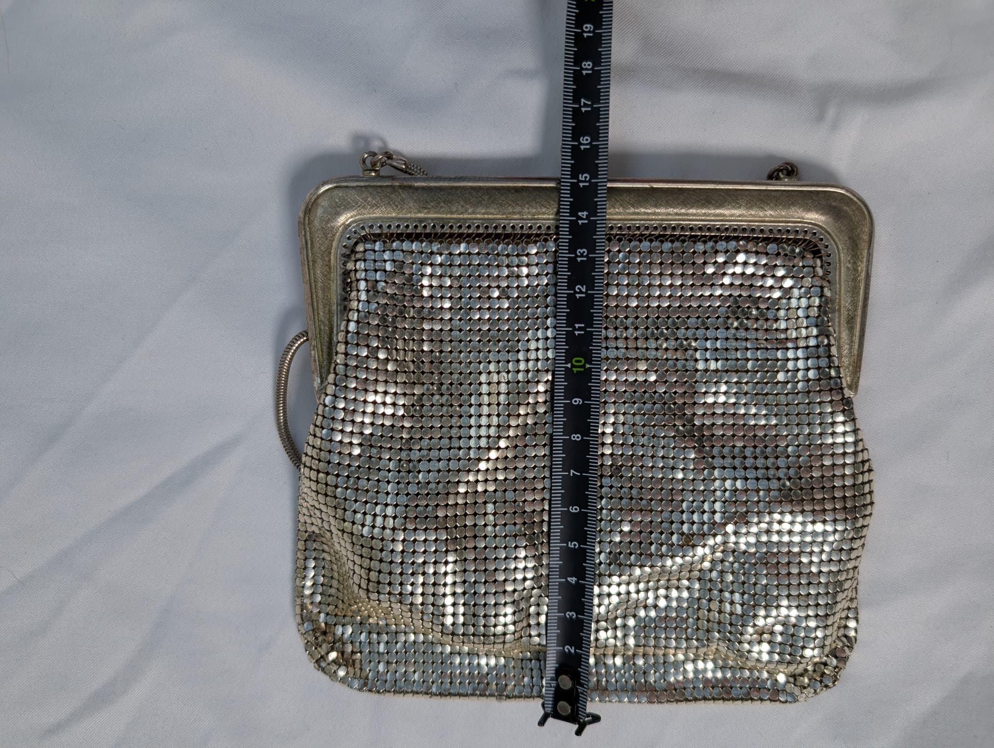 Oroton Vintage Metal Mesh Evening Bag Silver — photo 7 of 17