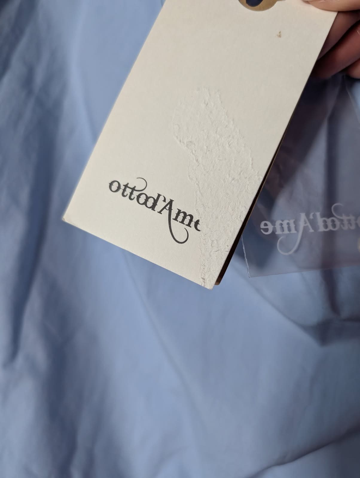 Ottod'Ame Off-The-Shoulder Poplin Blouse Light Blue IT 42 — photo 4 of 9