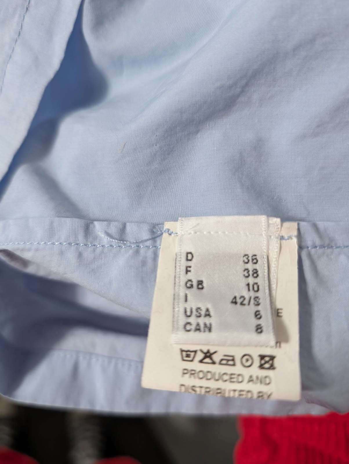 Ottod'Ame Off-The-Shoulder Poplin Blouse Light Blue IT 42 — photo 6 of 9
