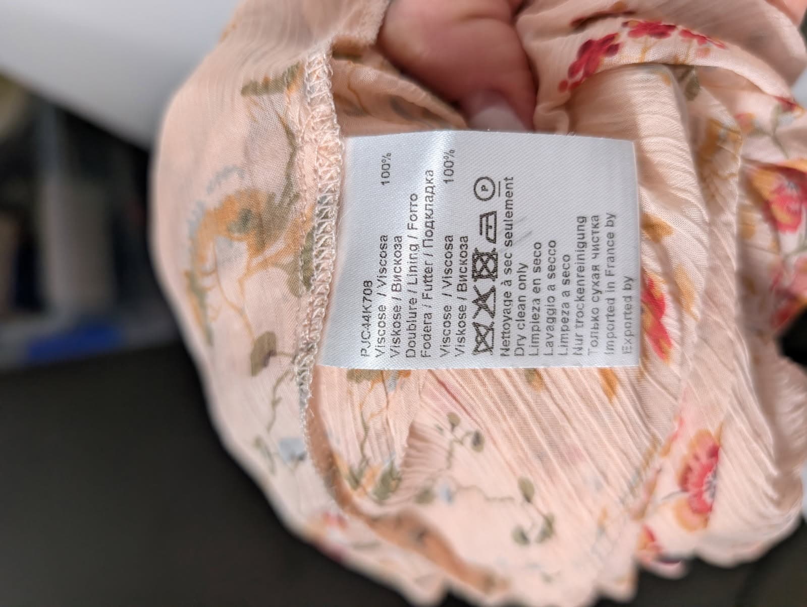 Pablo Gerard Darel Floral Sheer Button-Down Blouse Peach EU 38 — photo 7 of 7
