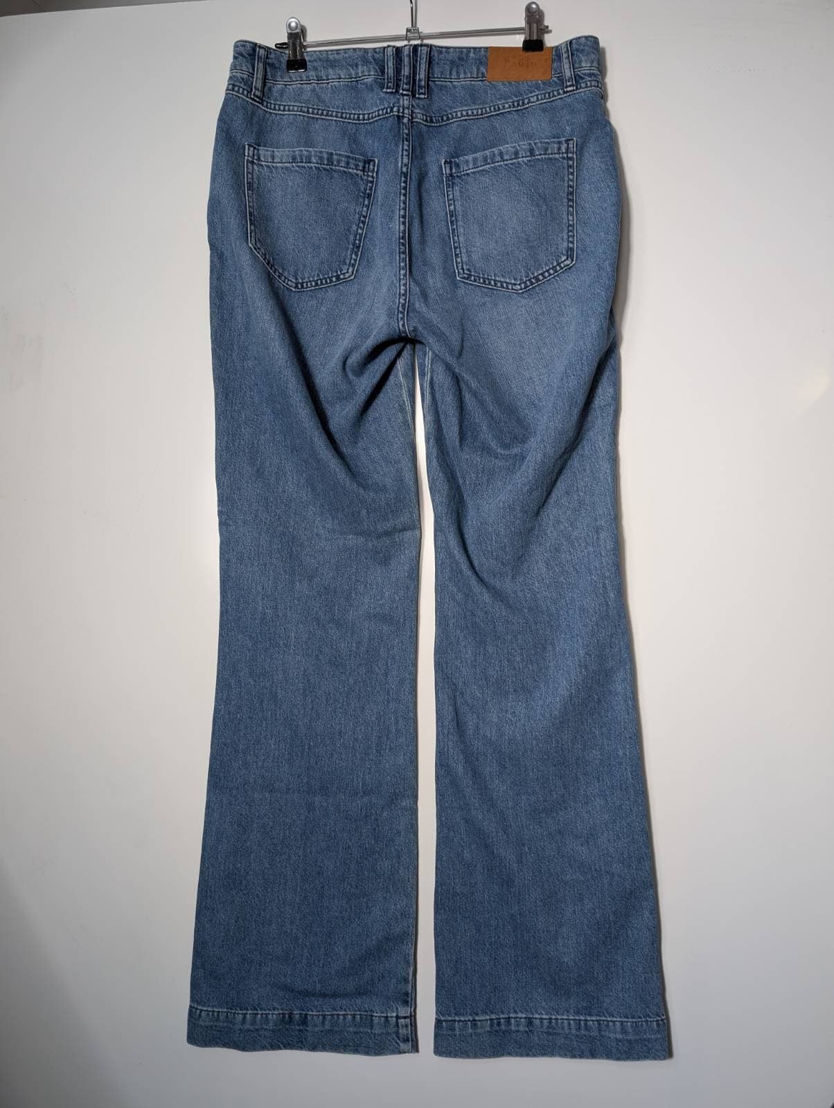 Pablo Women's Patch Pocket Flare Jeans Blue Denim Size 42 — photo 7 of 10