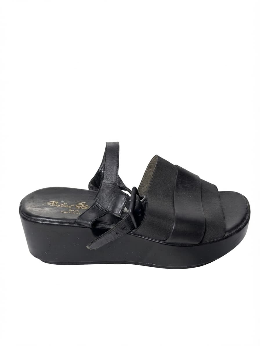 Paris Leather Platform Sandals Black — photo 1 of 5
