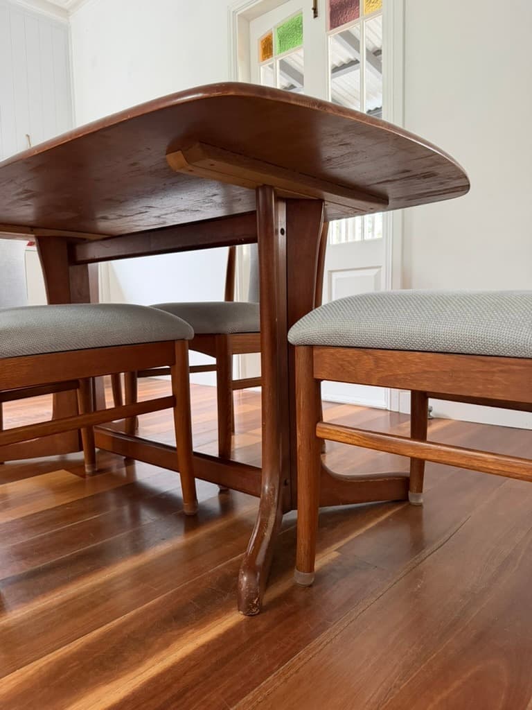 Parker Mid-Century Modern Teak Dining Table And 4 Chairs — photo 6 of 8