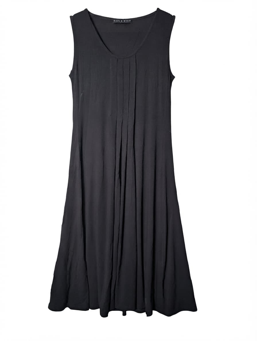 Paula Ryan Sleeveless Pleated Dress Black Size M — photo 1 of 7