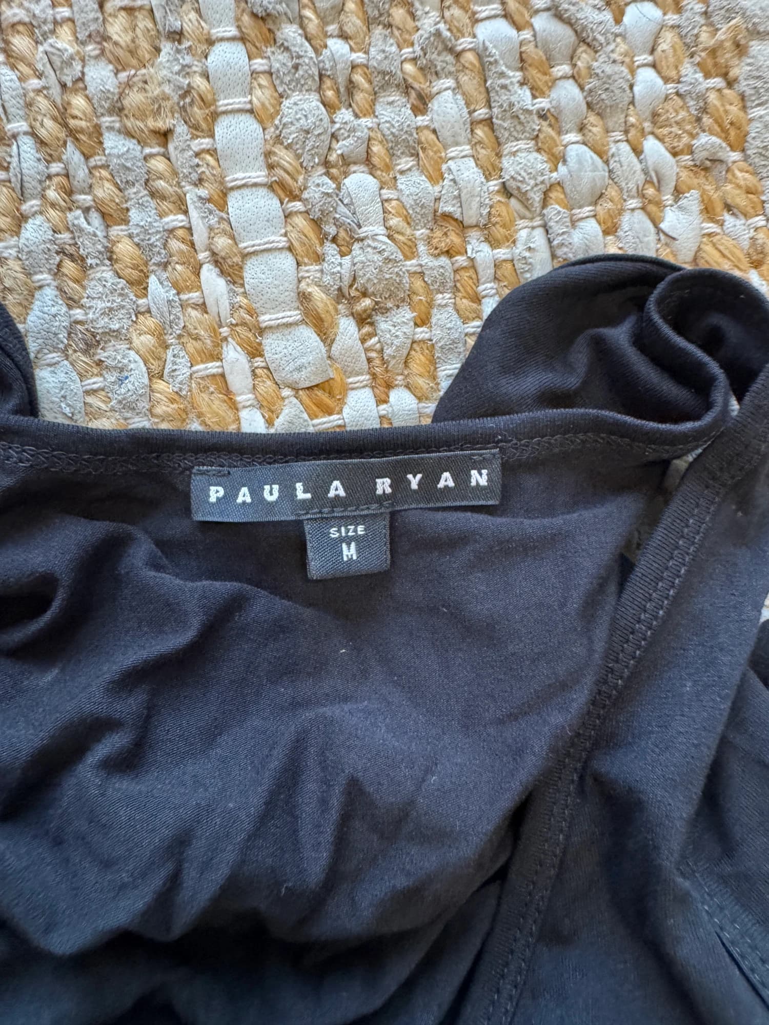 Paula Ryan Sleeveless Tiered Hem Black Dress Size M — photo 2 of 8
