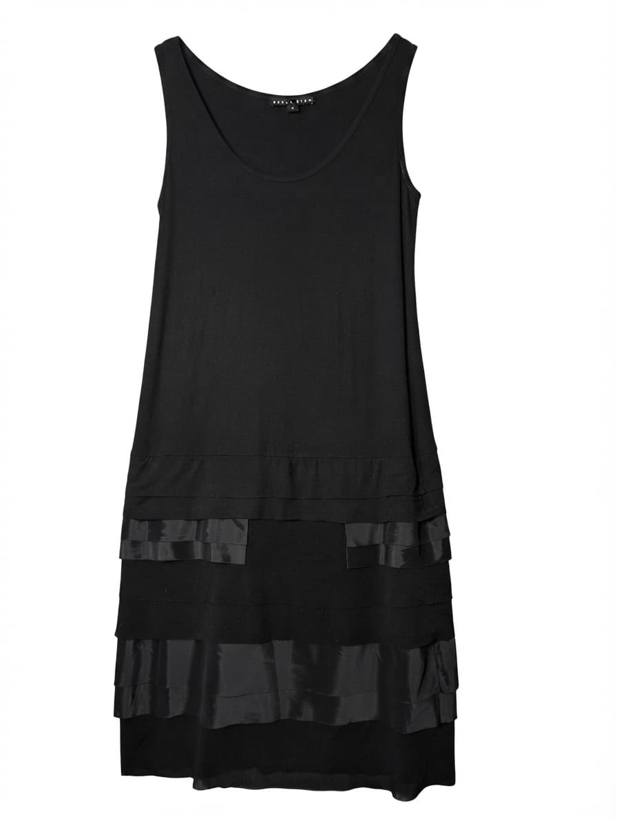 Paula Ryan Sleeveless Tiered Hem Dress Black Size M — photo 1 of 7