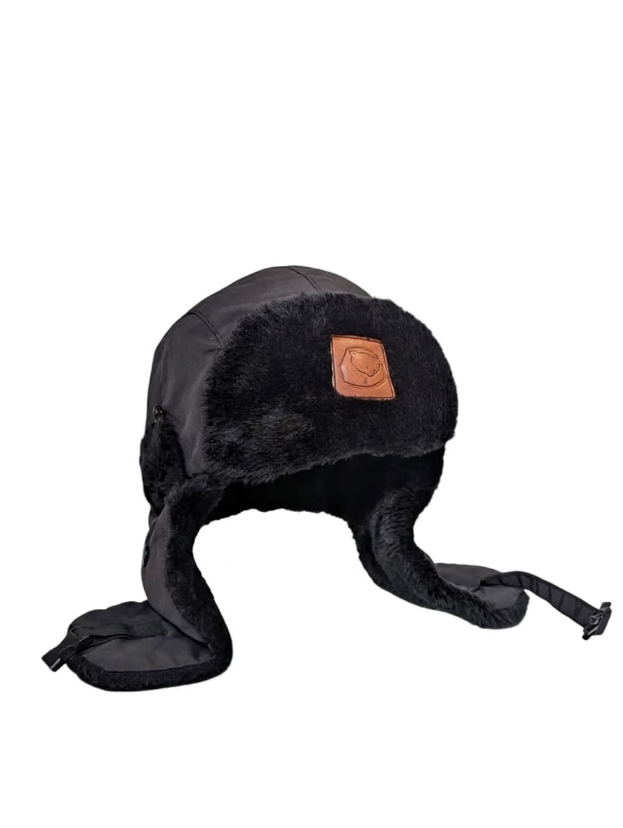 Penfield Trapper Hat - Black Faux Fur Lined Winter Cap L/XL — photo 1 of 4