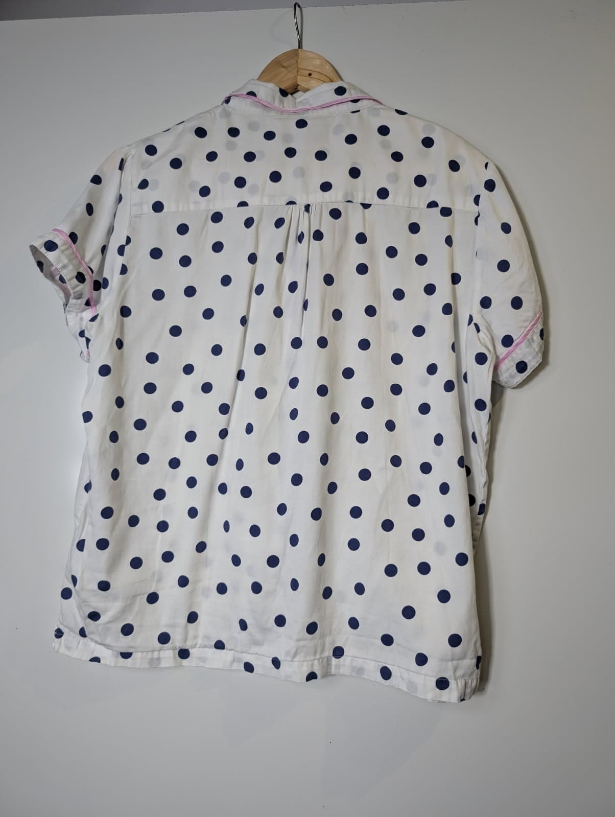 Peter Alexander Women's Polka Dot Pajama Set White & Navy Size M — photo 7 of 10