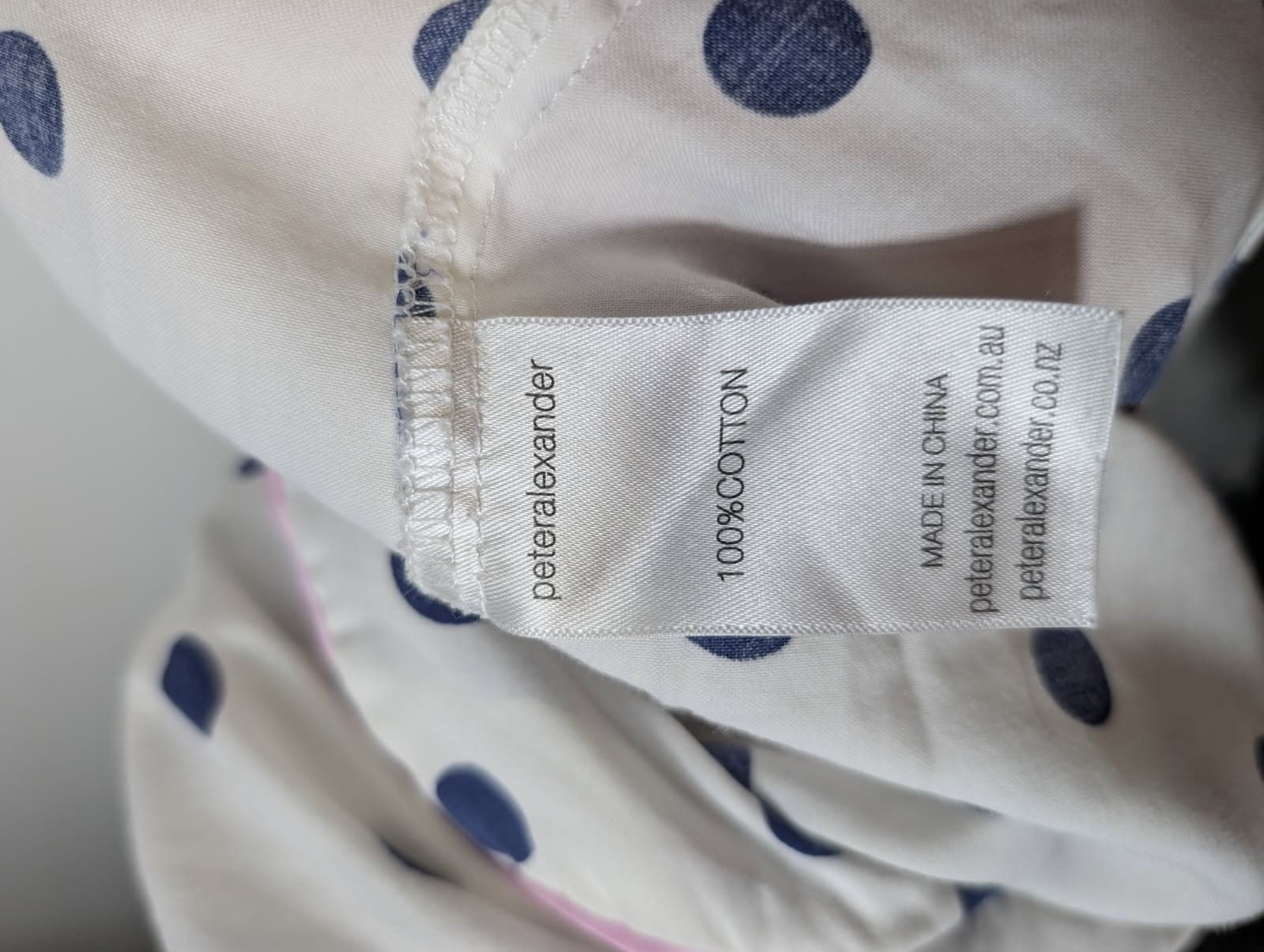 Peter Alexander Women's Polka Dot Pajama Set White & Navy Size M — photo 8 of 10