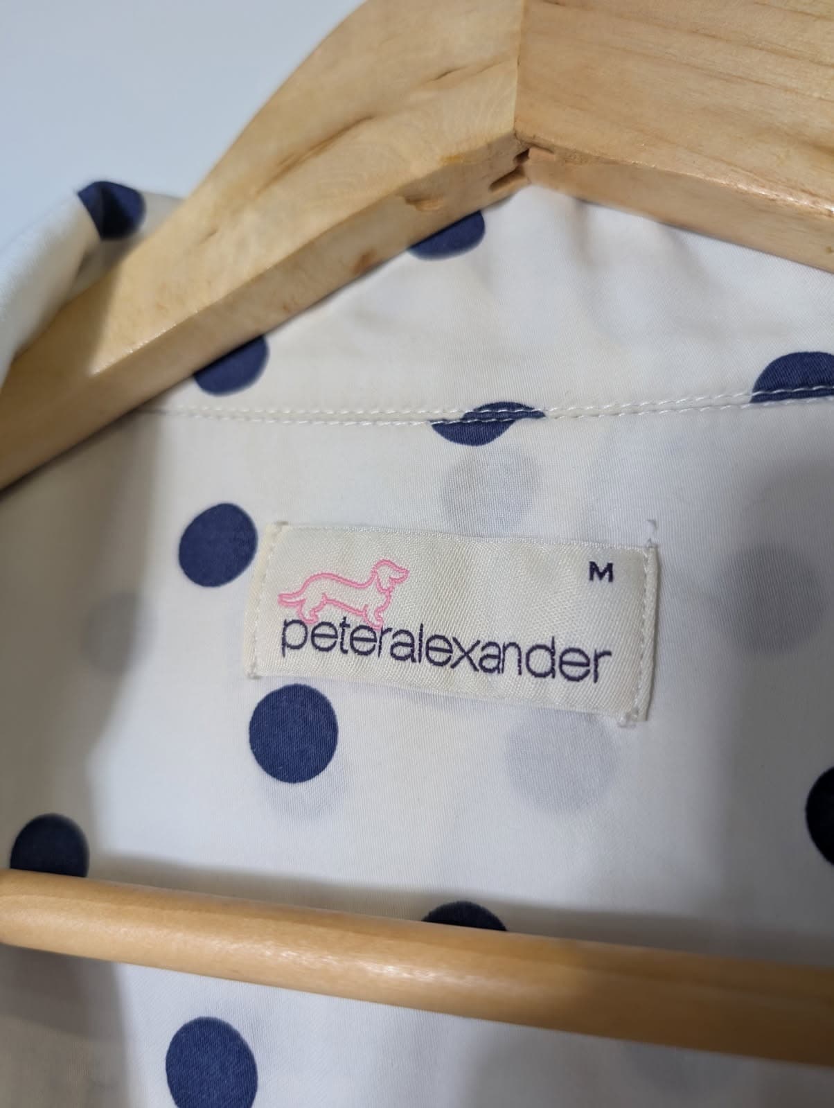 Peter Alexander Women's Polka Dot Pajama Set White & Navy Size M — photo 10 of 10