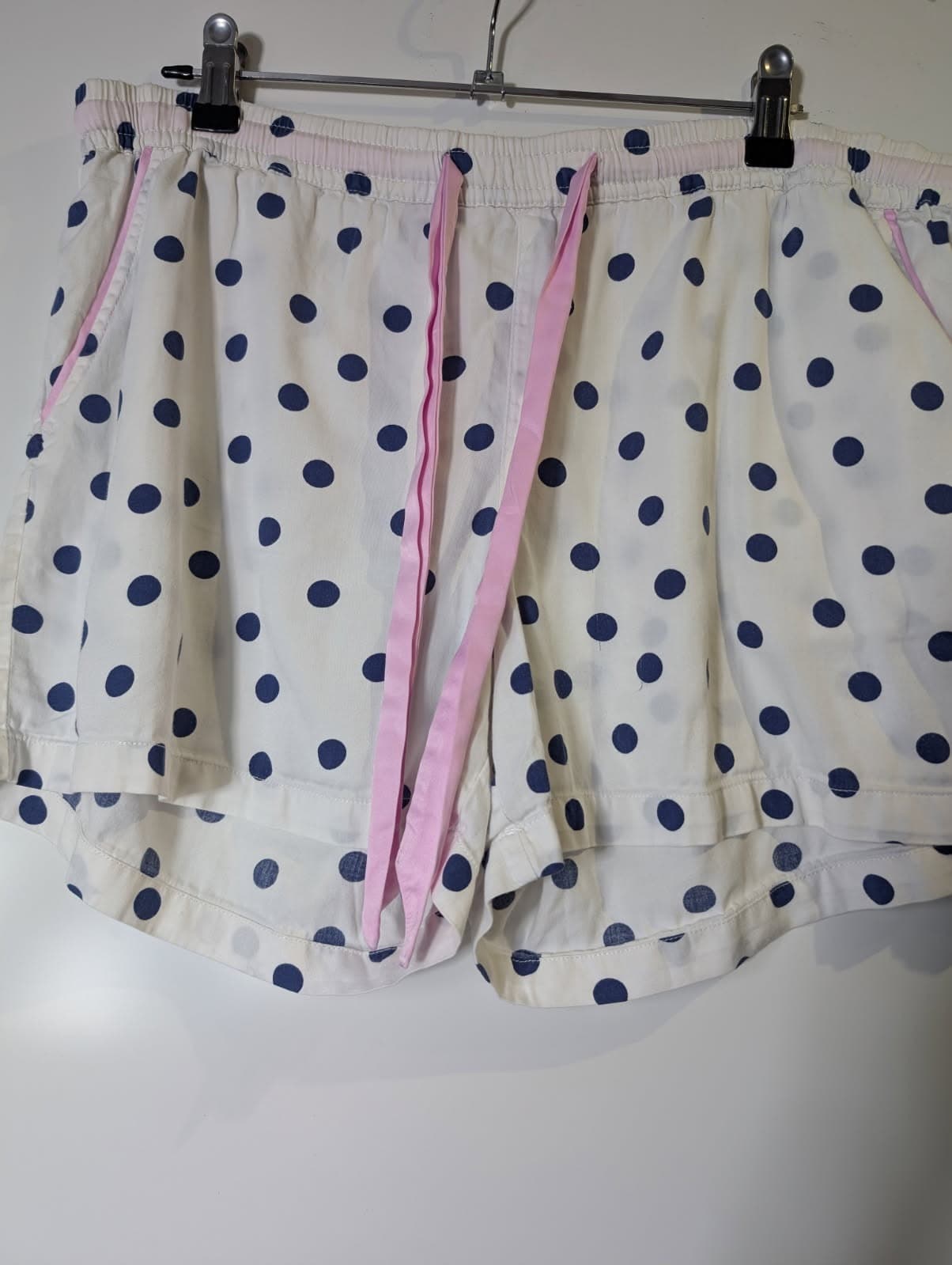 Peter Alexander Women's Polka Dot Pajama Set White & Navy Size M — photo 4 of 10