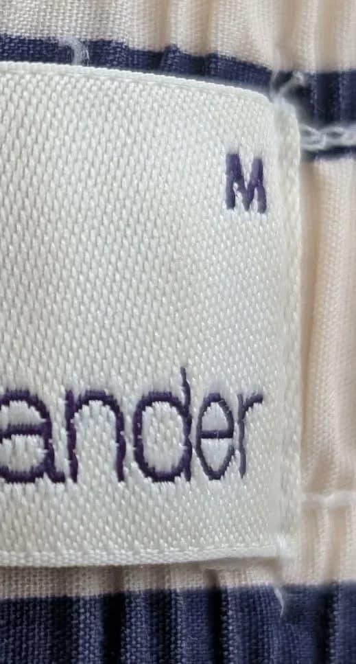 Peter Alexander Women's Striped Pajama Pants Cream Navy Cotton Size M — photo 5 of 7