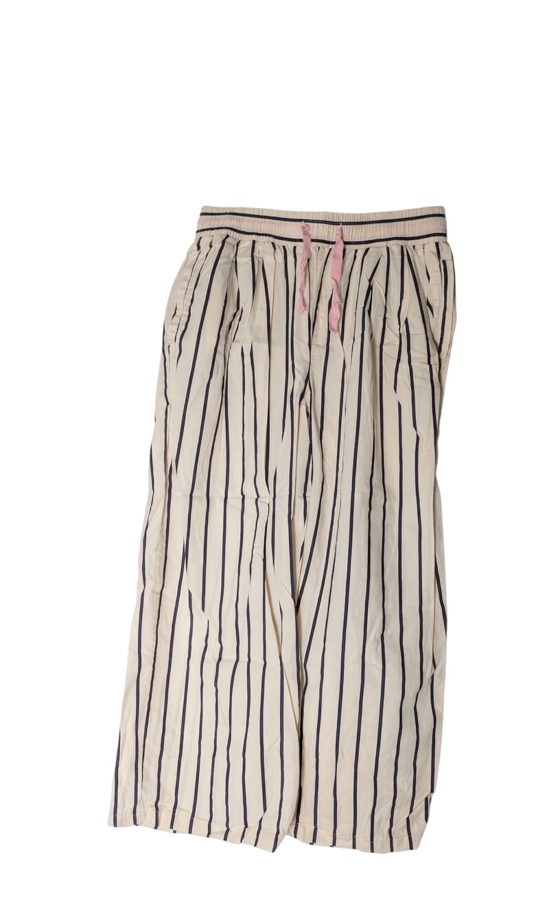Peter Alexander Women's Striped Pajama Pants Cream Navy Cotton Size M — photo 1 of 7