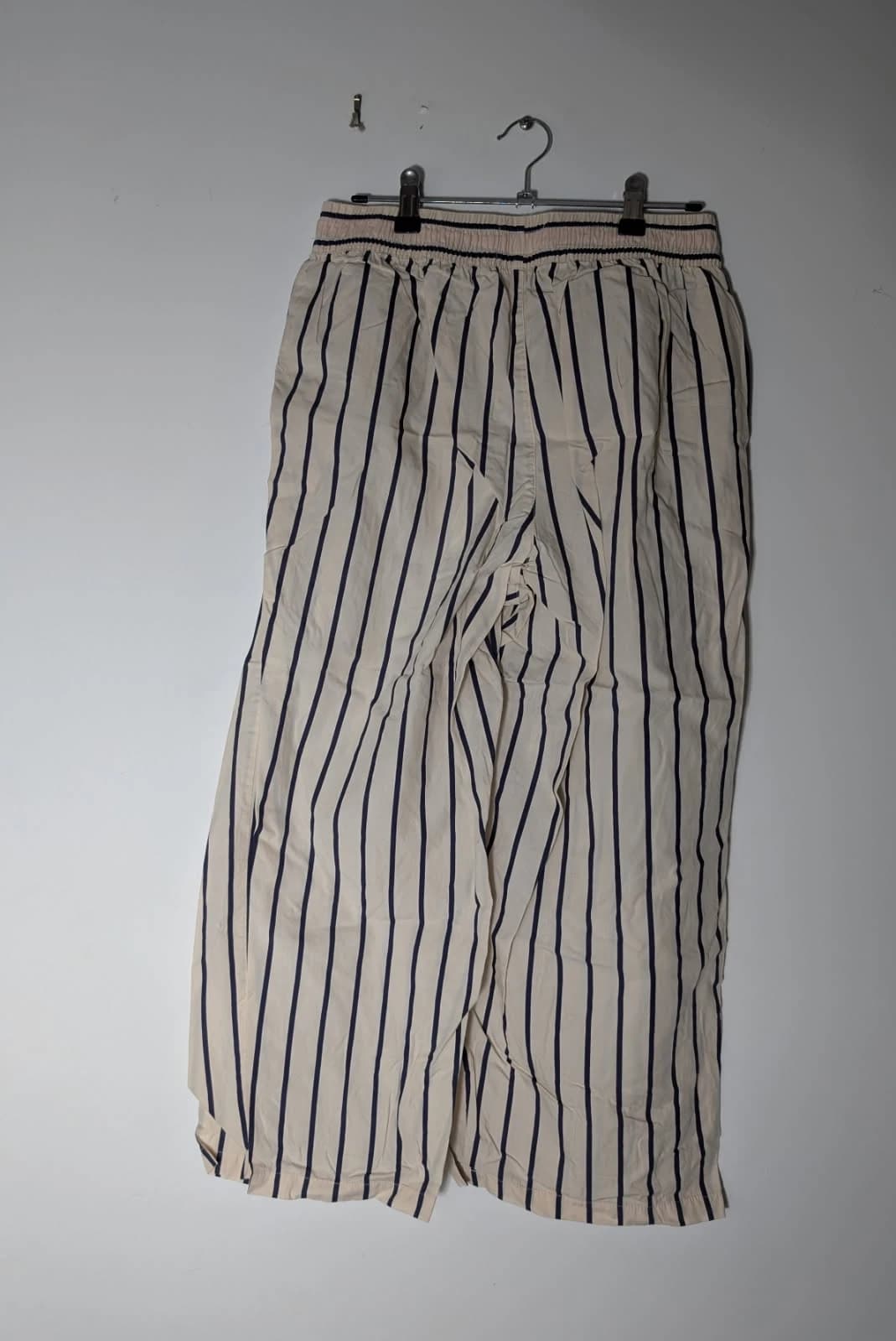 Peter Alexander Women's Striped Pajama Pants Cream Navy Cotton Size M — photo 6 of 7