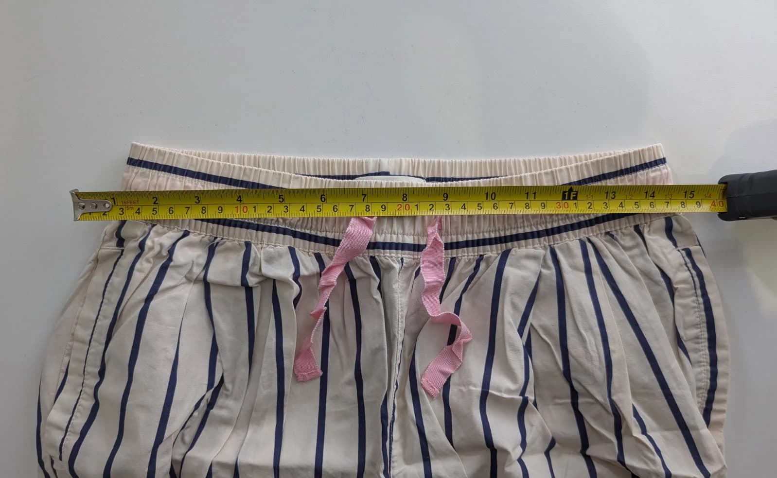 Peter Alexander Women's Striped Pajama Pants Cream Navy Cotton Size M — photo 7 of 7