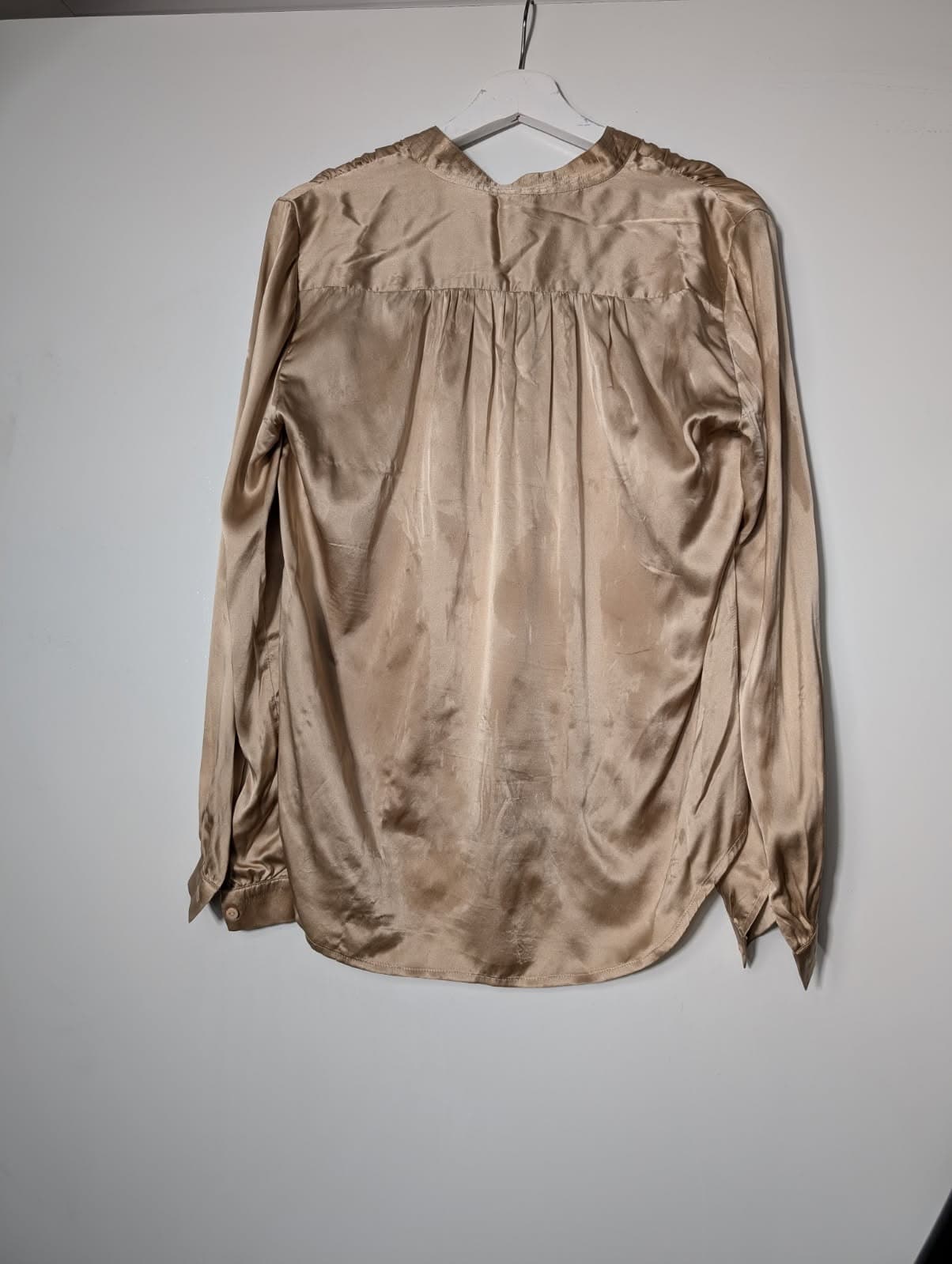 Peter Werth Silk Button-Down Blouse Gold Size 10 — photo 4 of 5