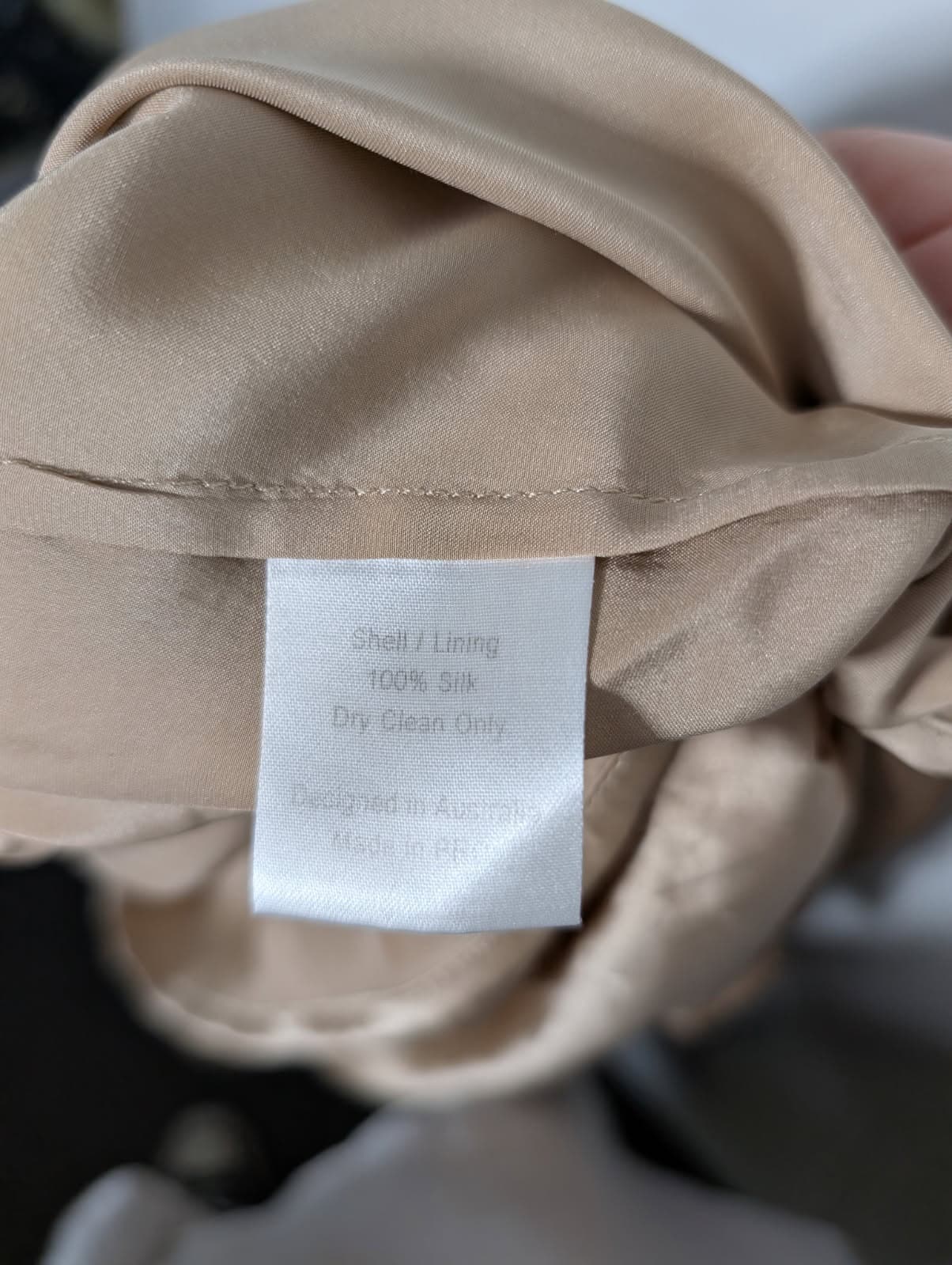 Peter Werth Silk Button-Down Blouse Gold Size 10 — photo 5 of 5