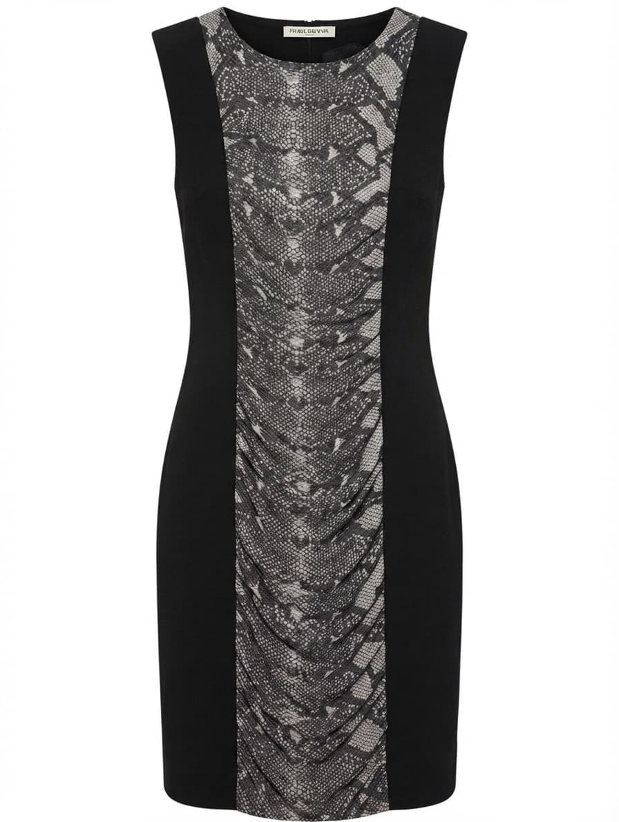 Pierre Balmain Sleeveless Ruched Snakeskin Panel Dress IT 46 — photo 1 of 6