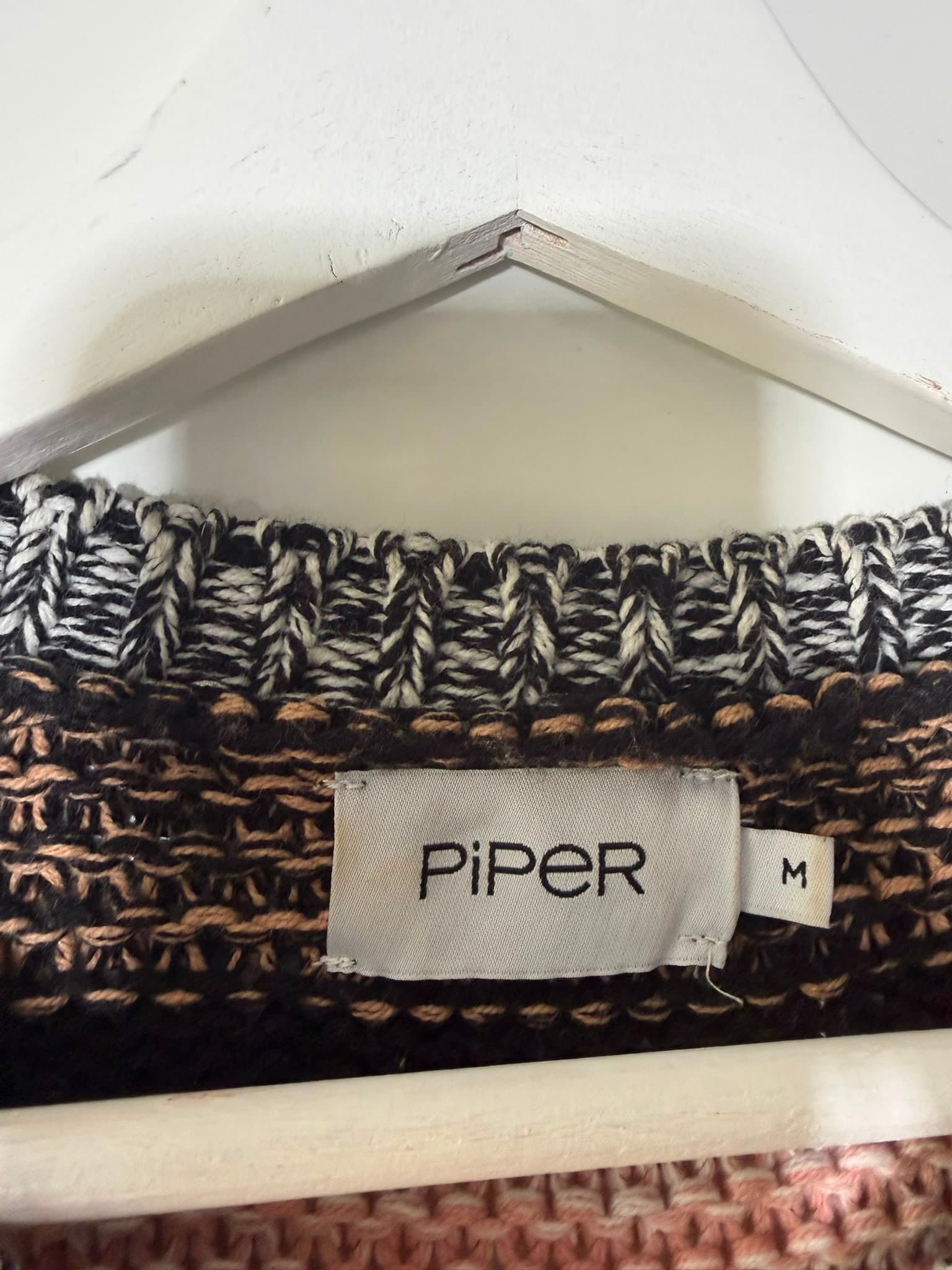 Piper Striped Balloon Sleeve Sweater Pink Multi Size M — photo 3 of 5