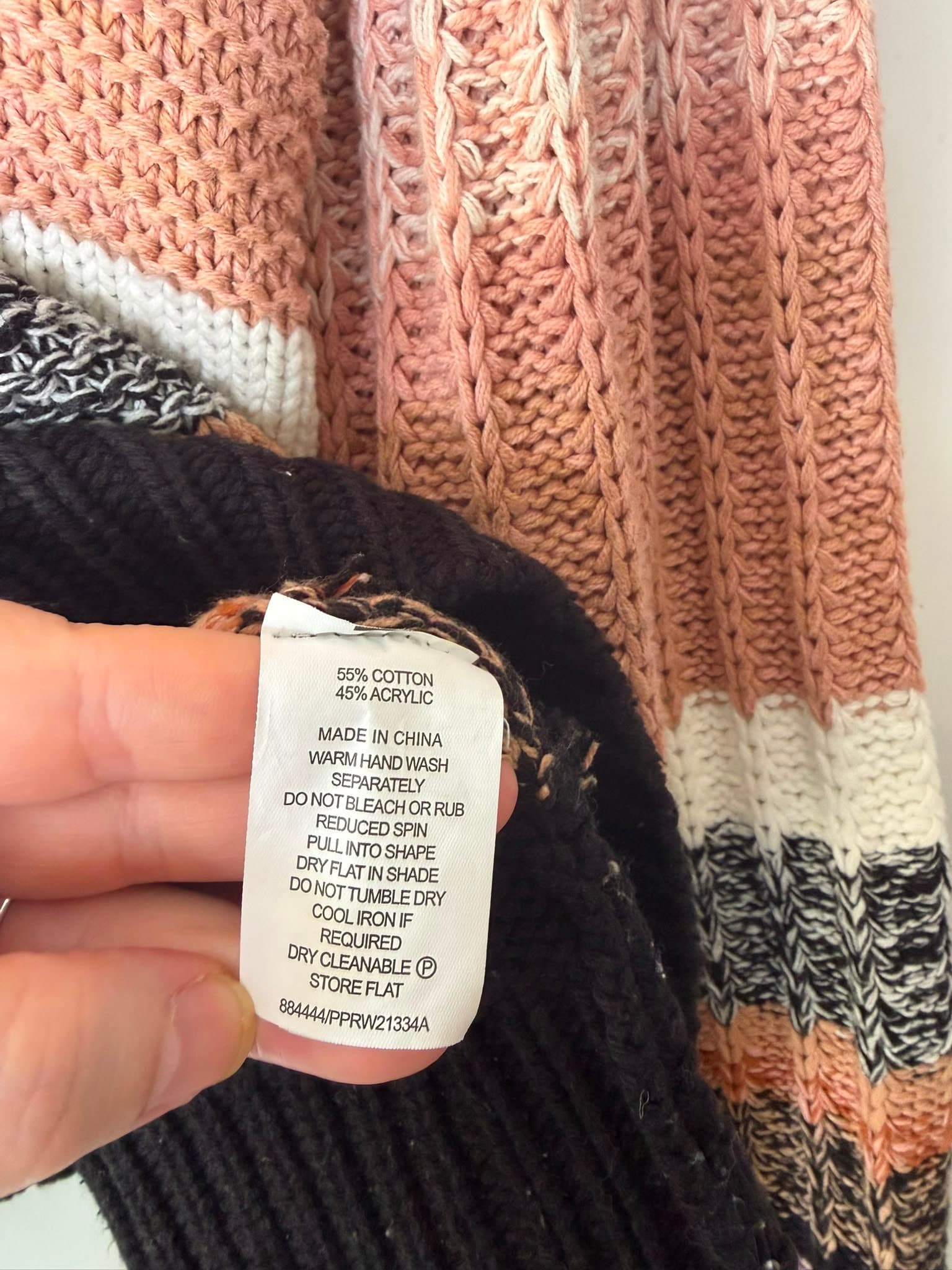 Piper Striped Balloon Sleeve Sweater Pink Multi Size M — photo 5 of 5