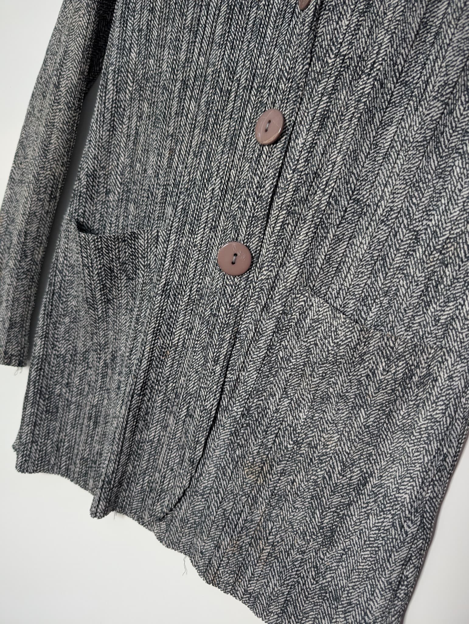 Pleats Please Issey Miyake Herringbone Cardigan Grey — photo 2 of 4