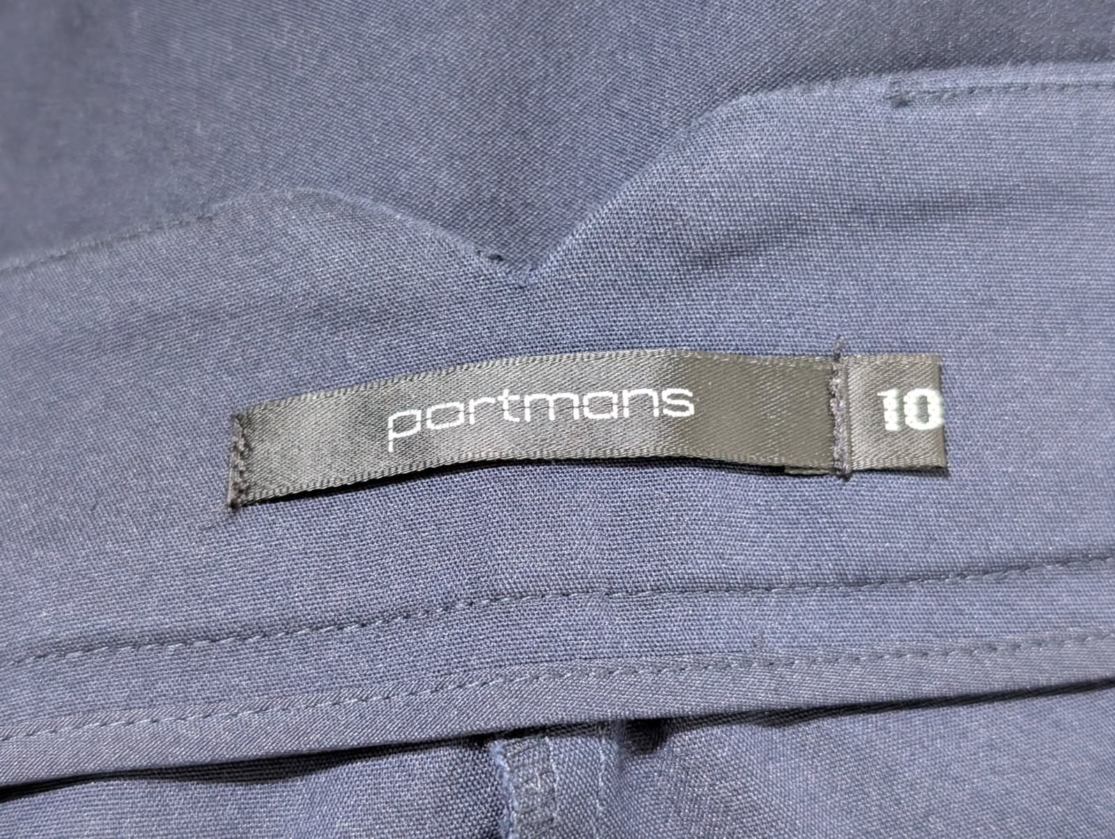 Portmans Sailor-Style High-Waisted Trousers Navy Blue Women's Size 10 — photo 2 of 5
