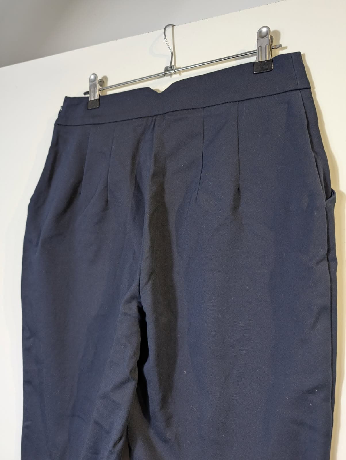 Portmans Sailor-Style High-Waisted Trousers Navy Blue Women's Size 10 — photo 4 of 5