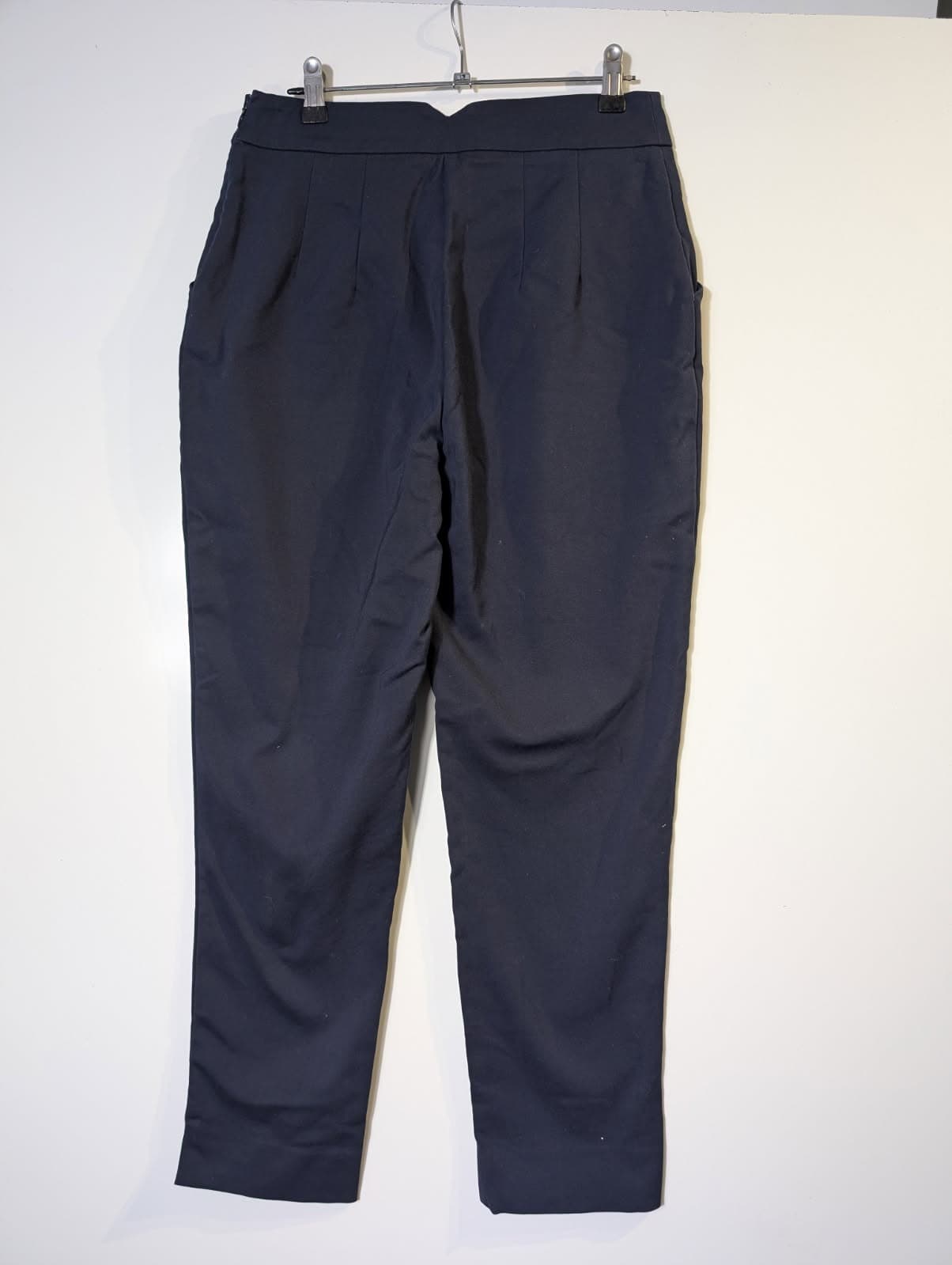 Portmans Sailor-Style High-Waisted Trousers Navy Blue Women's Size 10 — photo 5 of 5
