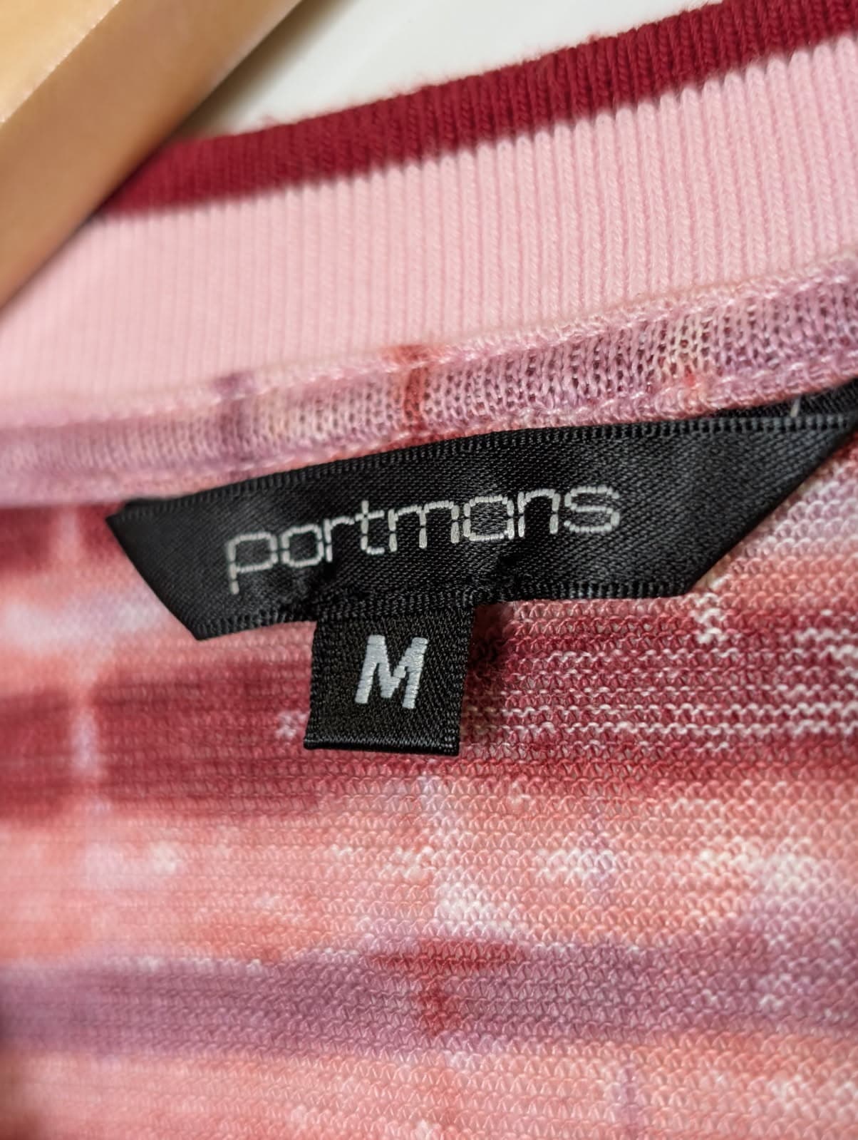 Portmans Women's Linen Striped Tie-Dye Crewneck T-Shirt - Size M — photo 2 of 7