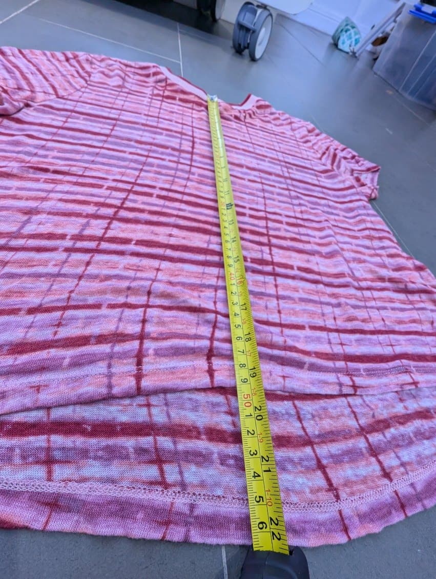 Portmans Women's Linen Striped Tie-Dye Crewneck T-Shirt - Size M — photo 5 of 7