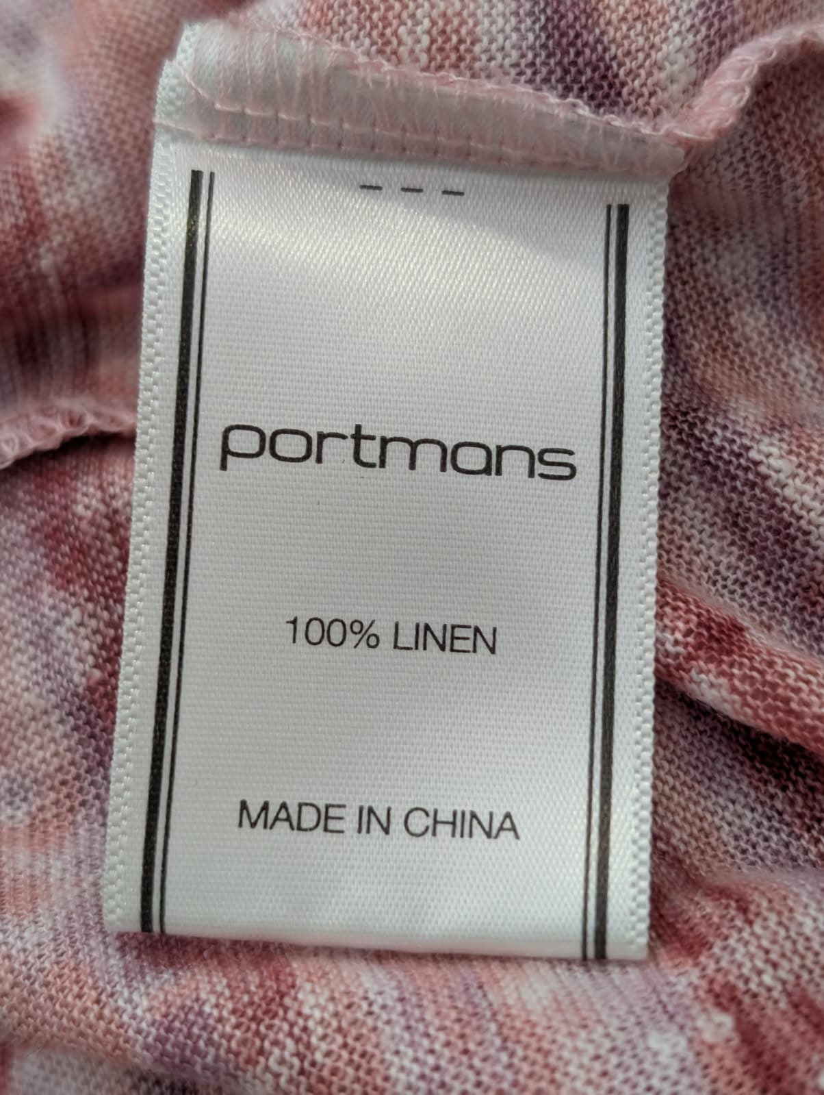Portmans Women's Linen Striped Tie-Dye Crewneck T-Shirt - Size M — photo 6 of 7