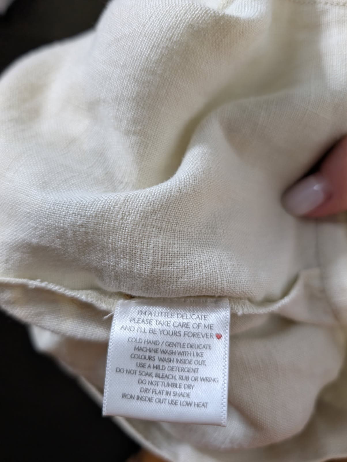 Posse High-Waisted Linen Shorts Cream Size M — photo 7 of 7