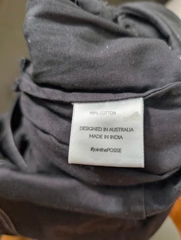Posse Tiered Maxi Skirt Black Contrast Stitching Size M — photo 7 of 8