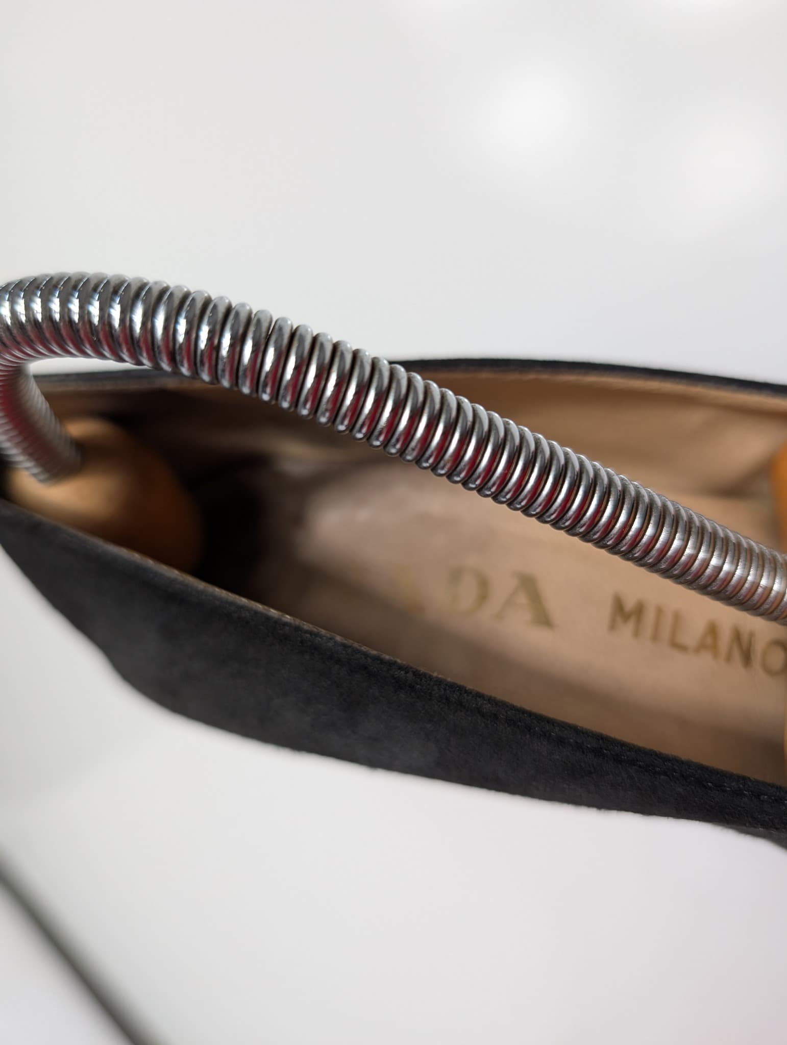 Prada Suede Fringed Kiltie Heeled Loafers Black EU 37 — photo 5 of 7