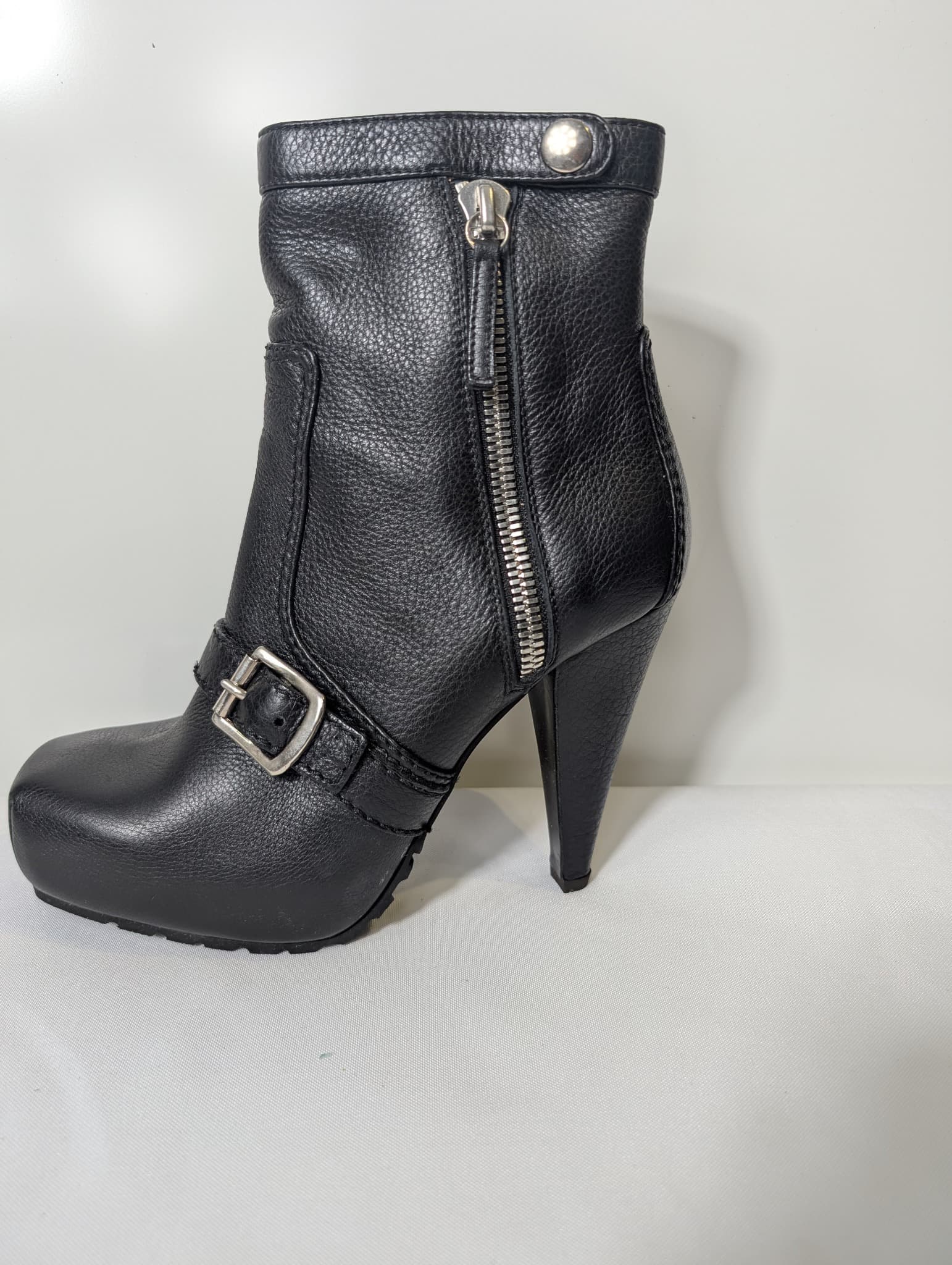 Proenza Schouler Black Leather Platform Ankle Boots — photo 2 of 9