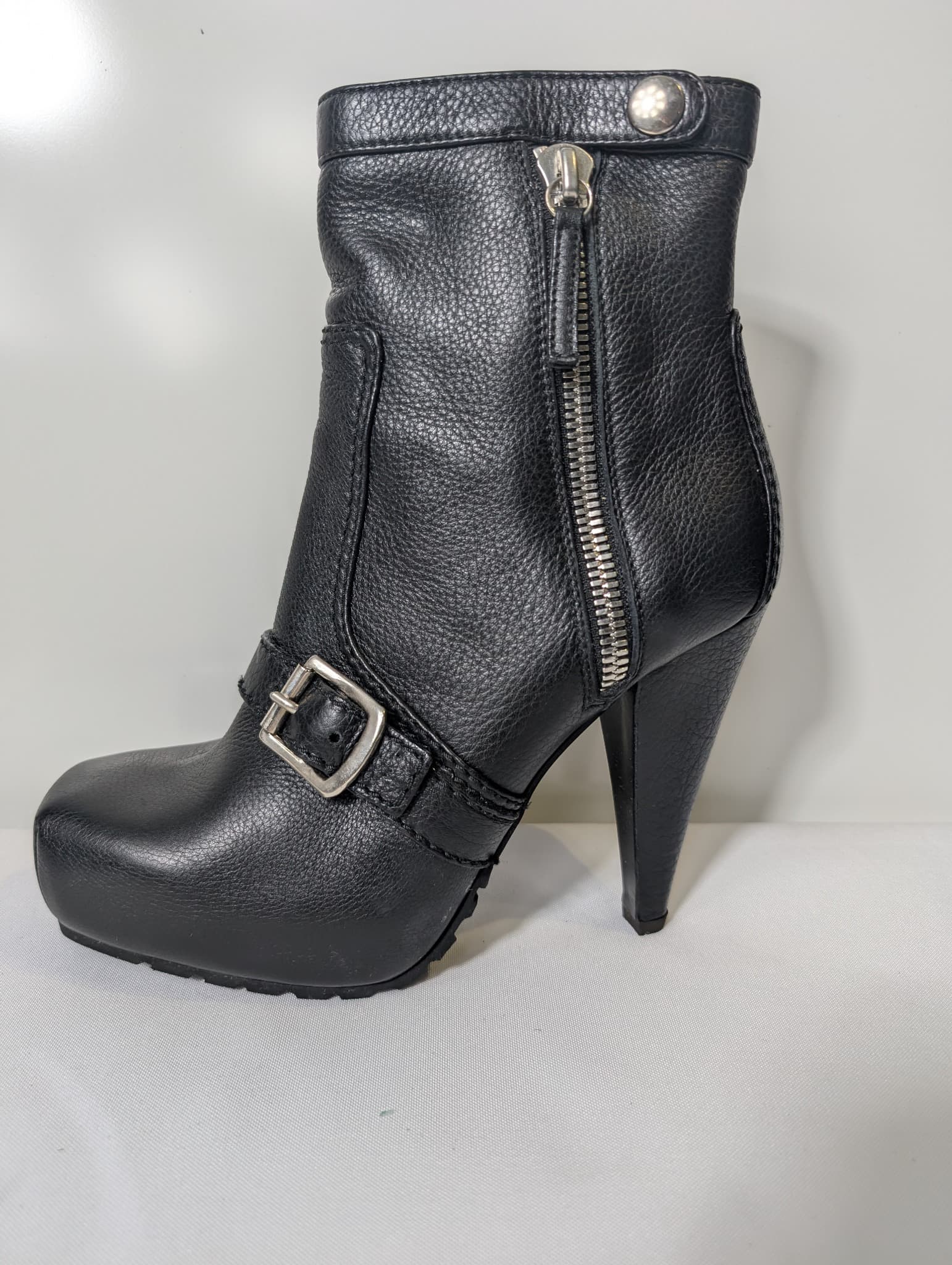 Proenza Schouler Black Leather Platform Ankle Boots — photo 3 of 9