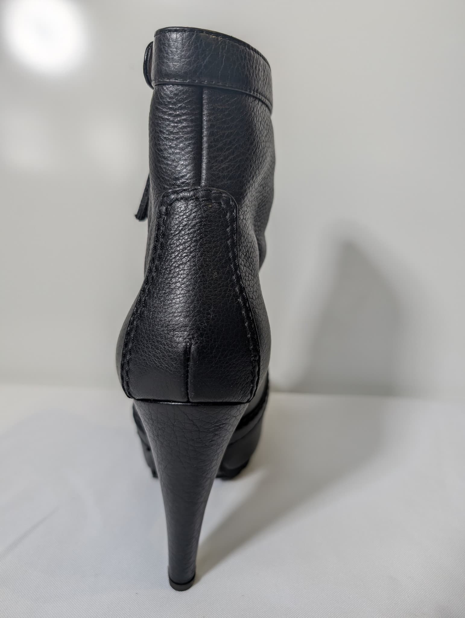 Proenza Schouler Black Leather Platform Ankle Boots — photo 4 of 9