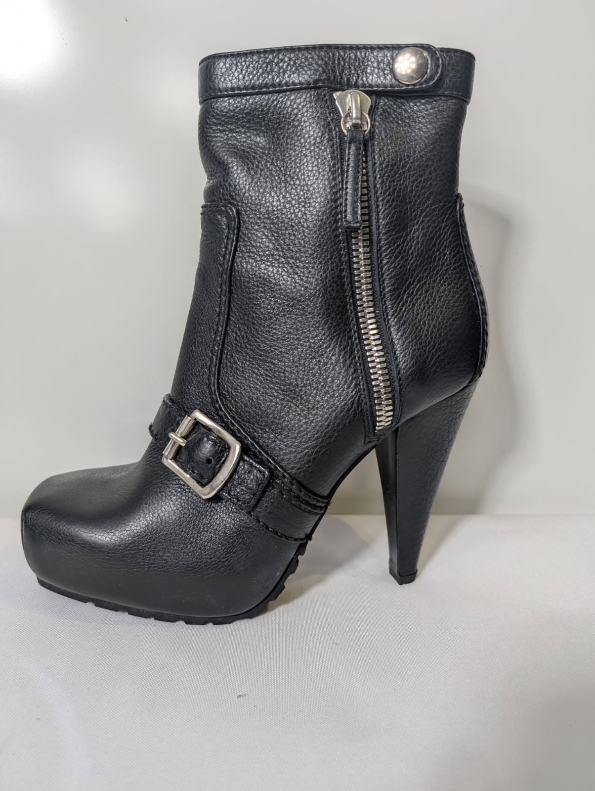 Proenza Schouler Black Leather Platform Ankle Boots - Size EU 38.5 — photo 2 of 8