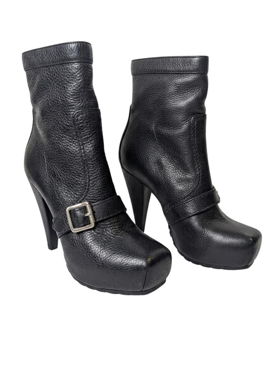 Proenza Schouler Black Leather Platform Ankle Boots - Size EU 38.5 — photo 1 of 8