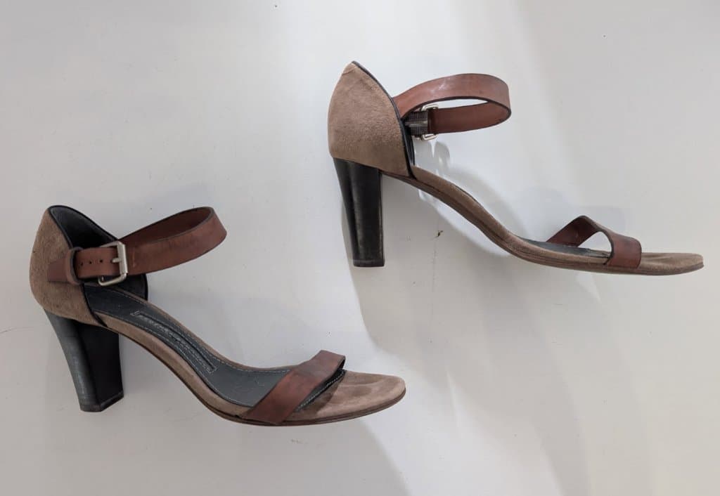 Proenza Schouler Brown Suede & Leather Block Heel Sandals - EU 38.5 — photo 2 of 7