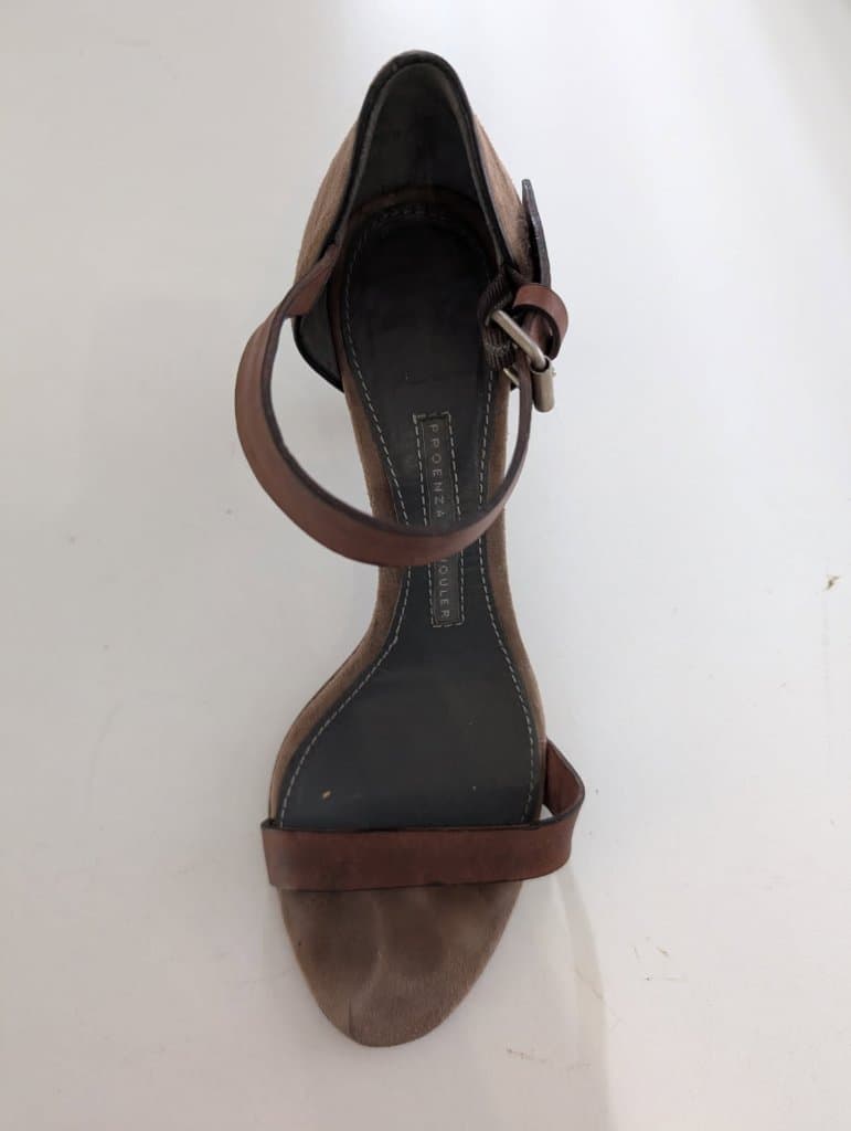Proenza Schouler Brown Suede & Leather Block Heel Sandals - EU 38.5 — photo 4 of 7