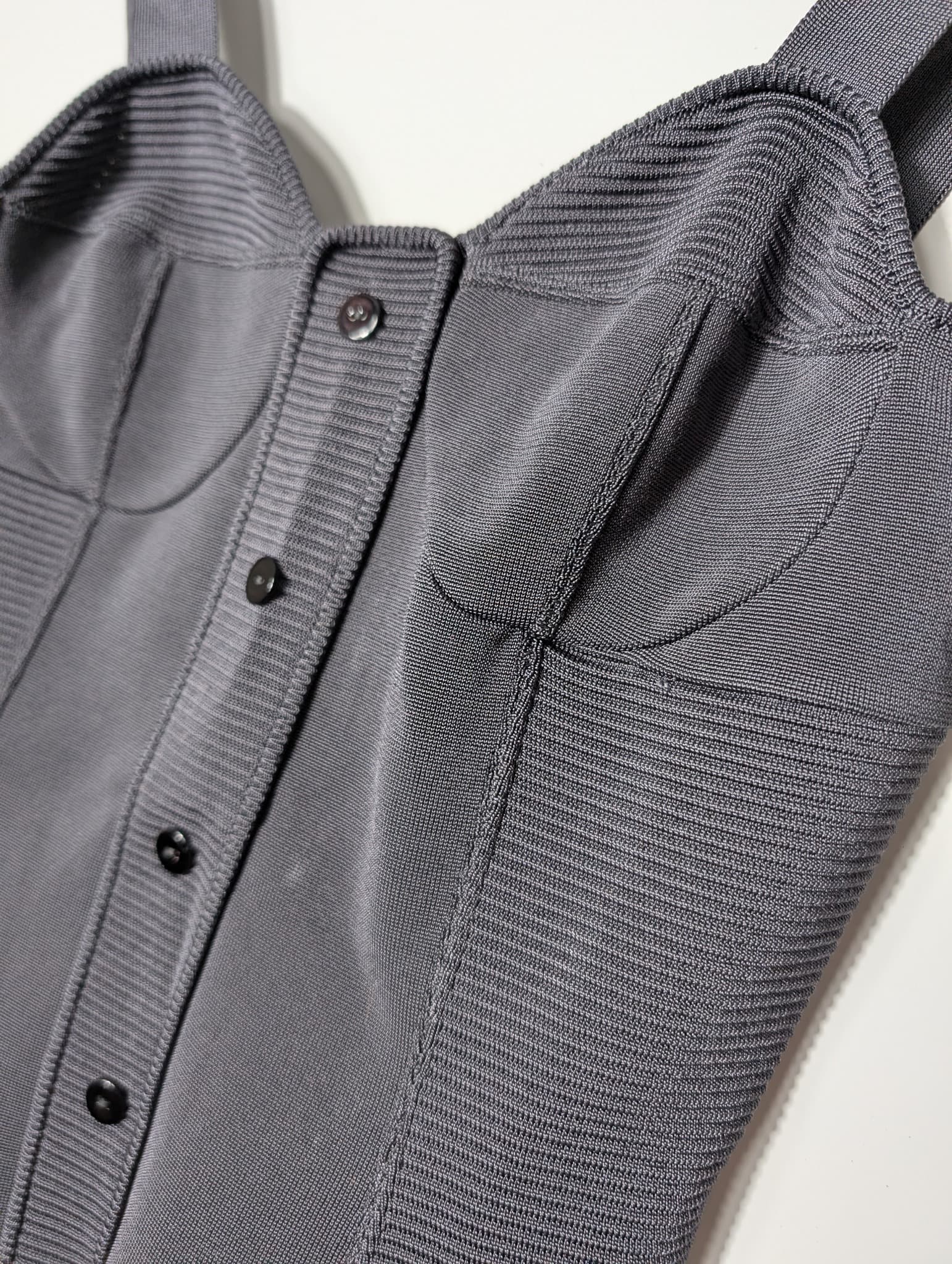 Proenza Schouler Button-Front Knit Corset Top Charcoal Size 4 — photo 2 of 5