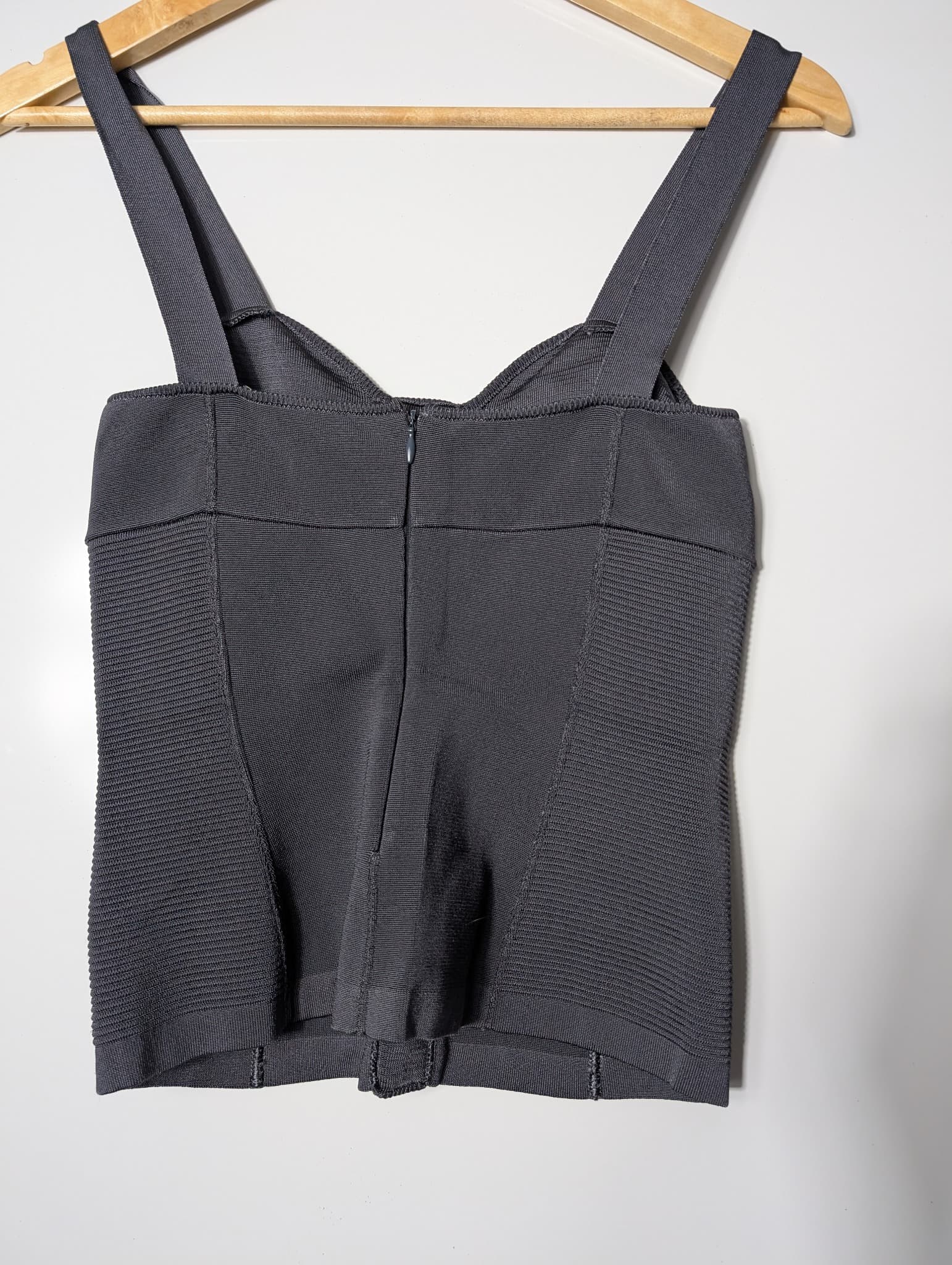 Proenza Schouler Button-Front Knit Corset Top Charcoal Size 4 — photo 3 of 5